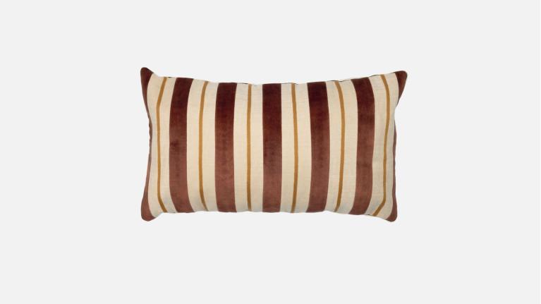 Coussin JOSHUA brodé | Coussin rayé 30x50 cm