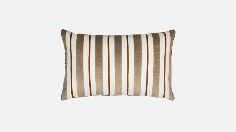 Coussin JOSHUA brodé | Coussin rayé 30x50 cm
