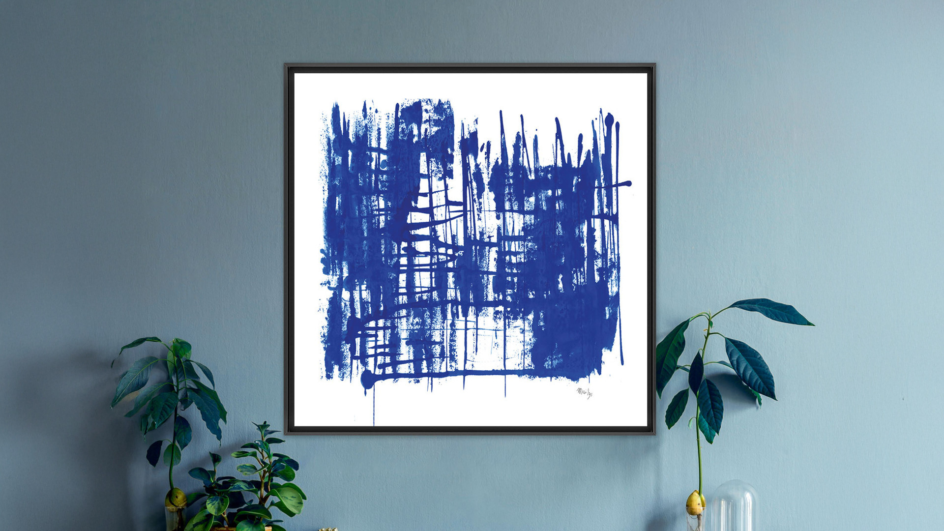 Tableau BLEU KLEIN C | Art abstrait plexiglass
