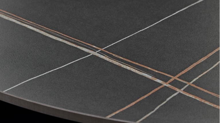 Table basse MUSEO fer peint et céramique pivotante