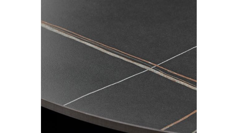 Table basse MUSEO fer peint et céramique pivotante