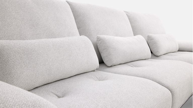 Canapé d'angle PACHA — Dossier avance-recule et accoudoirs ajustables