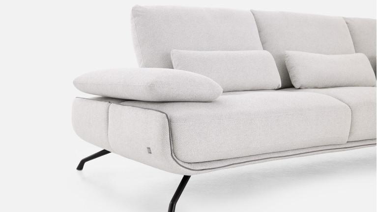Canapé d'angle PACHA — Dossier avance-recule et accoudoirs ajustables
