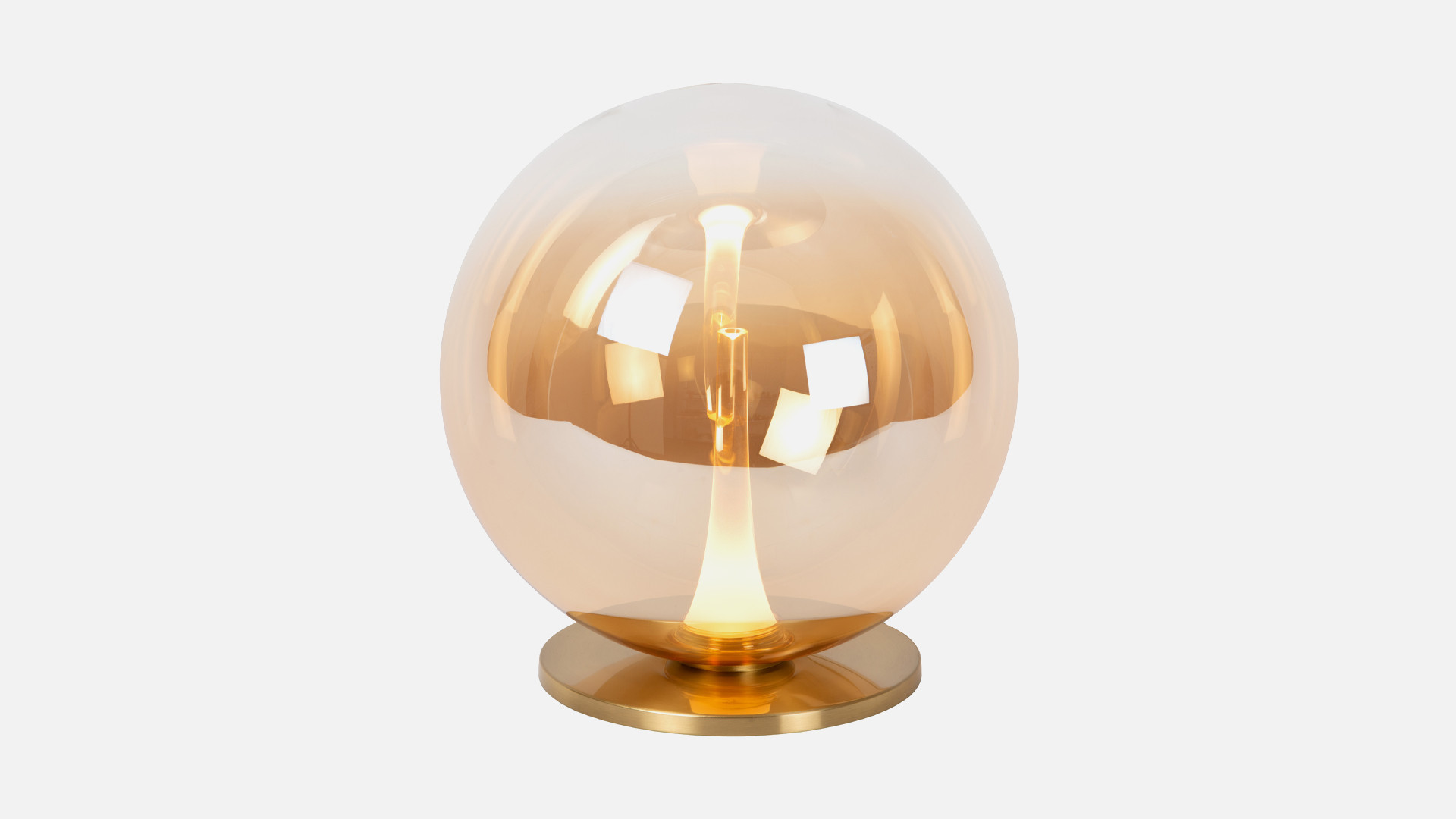 Lampe GISELA en verre fumé | Lampe à poser LED