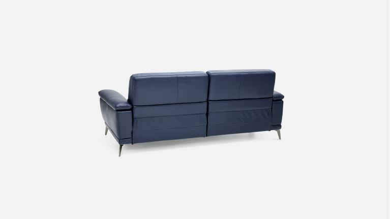 Canapé relaxation électrique 3 places OXFORD, cuir et tissu