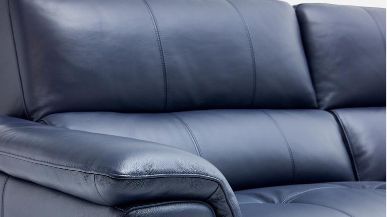 Canapé relaxation électrique 3 places OXFORD, cuir et tissu