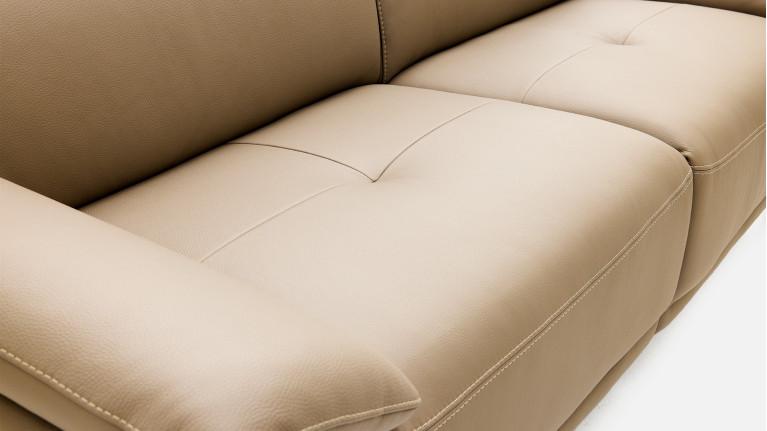 Canapé relaxation électrique 3 places PHOENIX, cuir et tissu