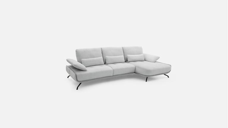 Canapé d'angle PACHA — Dossier avance-recule et accoudoirs ajustables