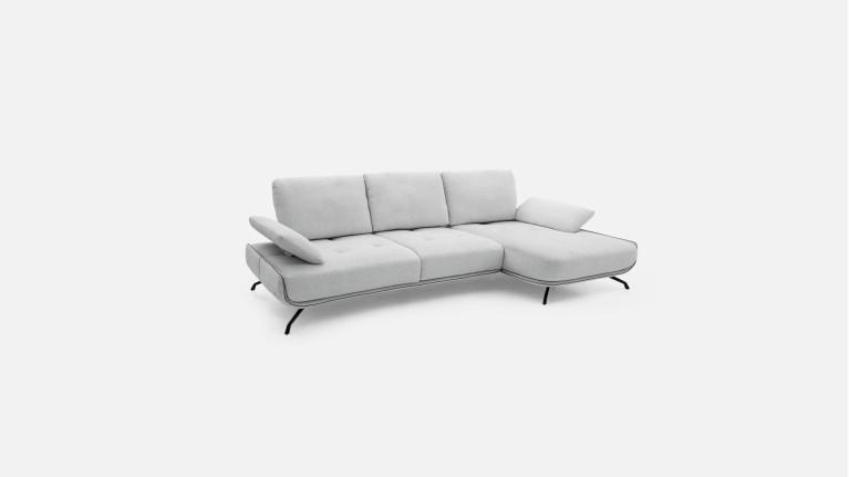 Canapé d'angle PACHA — Dossier avance-recule et accoudoirs ajustables