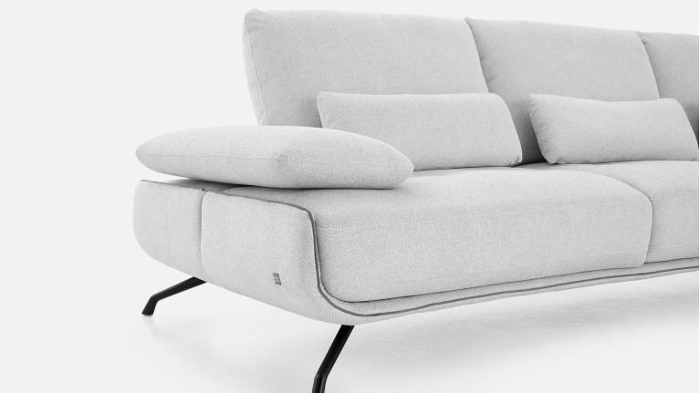 Canapé d'angle PACHA — Dossier avance-recule et accoudoirs ajustables