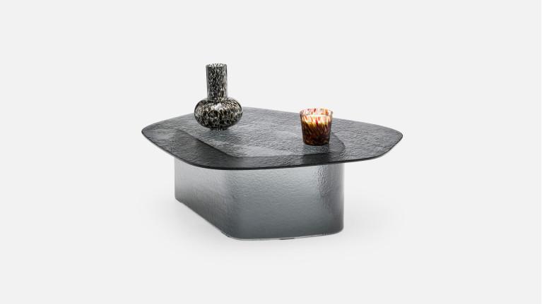 Table basse ISOLA en verre fusion | Table basse sculpturale