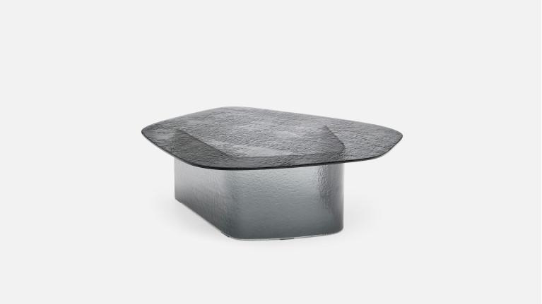 Table basse ISOLA en verre fusion | Table basse sculpturale
