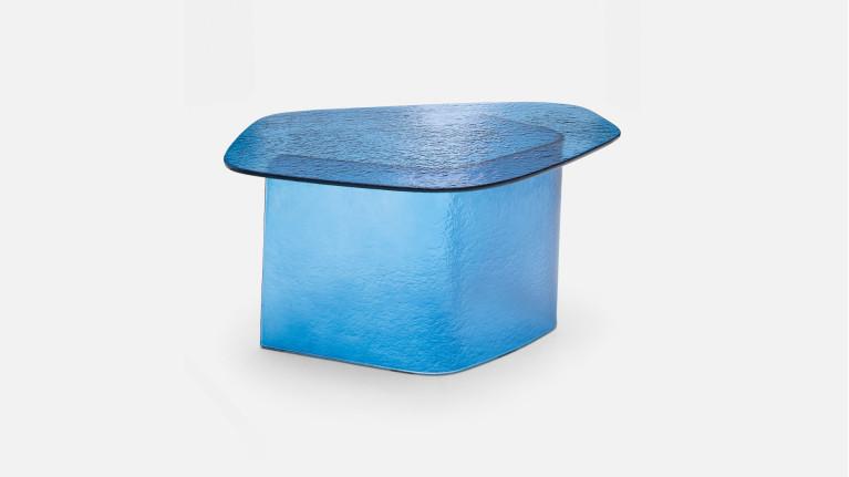 Table basse ISOLA en verre fusion | Table basse sculpturale