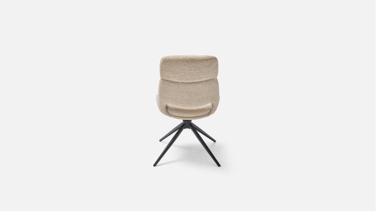 Chaise pivotante 360° CHAPI tissu bouclé – Piétement acier
