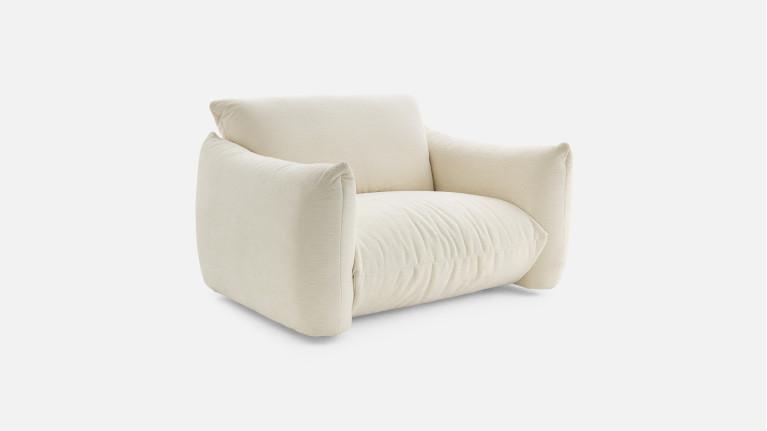 Fauteuil VELVETTE, fauteuil aux formes généreuses