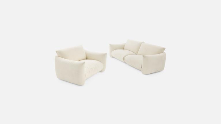 Fauteuil VELVETTE, fauteuil aux formes généreuses