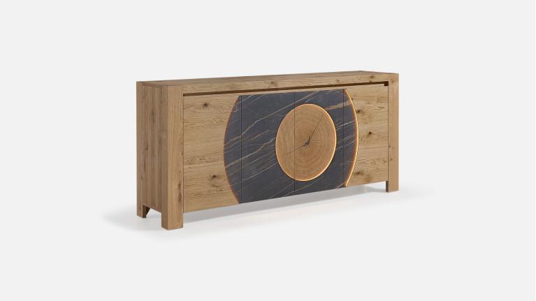 Buffet VOGE 4 portes bois et céramique