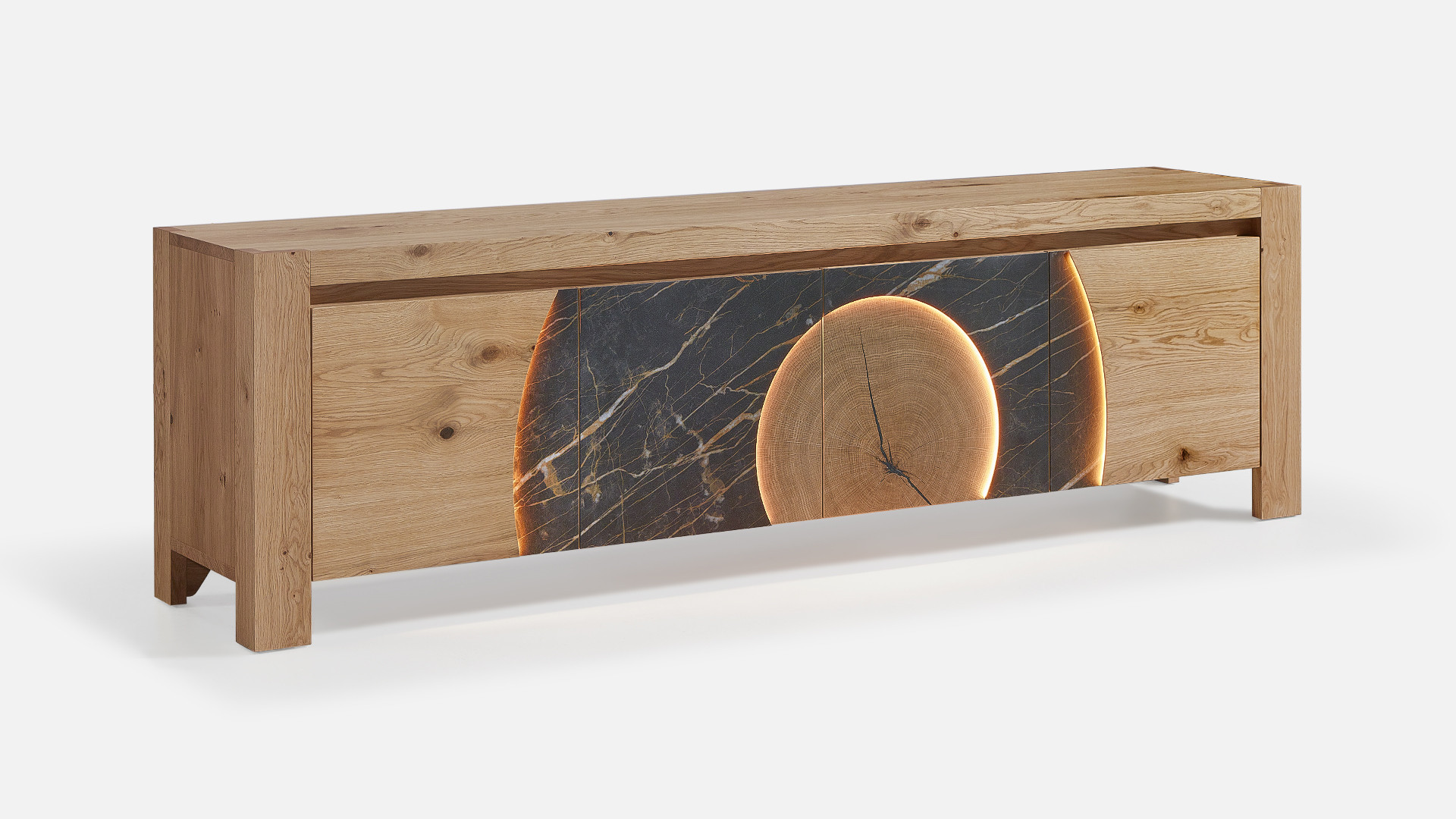 Meuble TV VOGE bois et céramique design