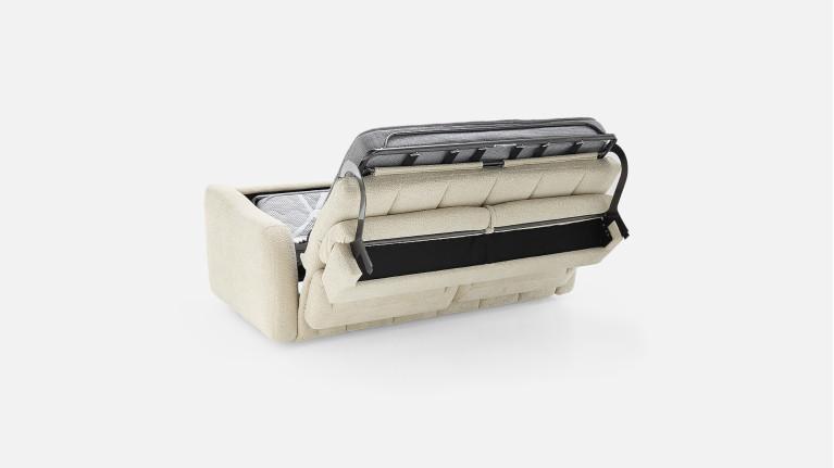 Canapé convertible GLORIA tissu confortable et couchage quotidien