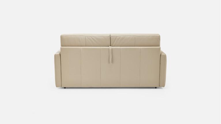 Canapé convertible cuir EMILIE gain de place élégant