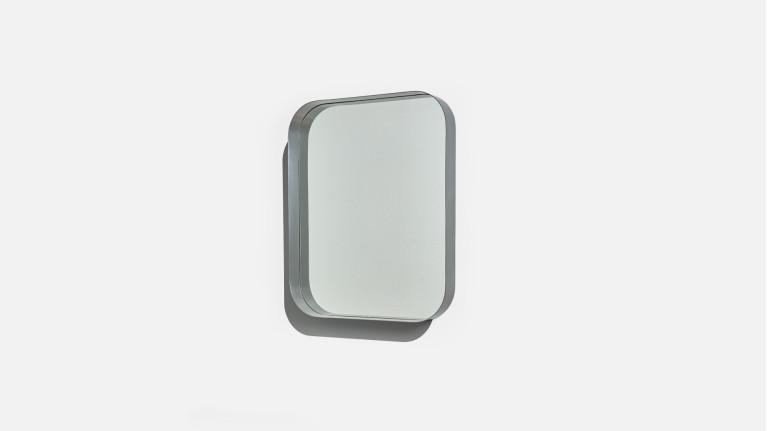 Miroir QUADRA verre et cadre en fer laqué