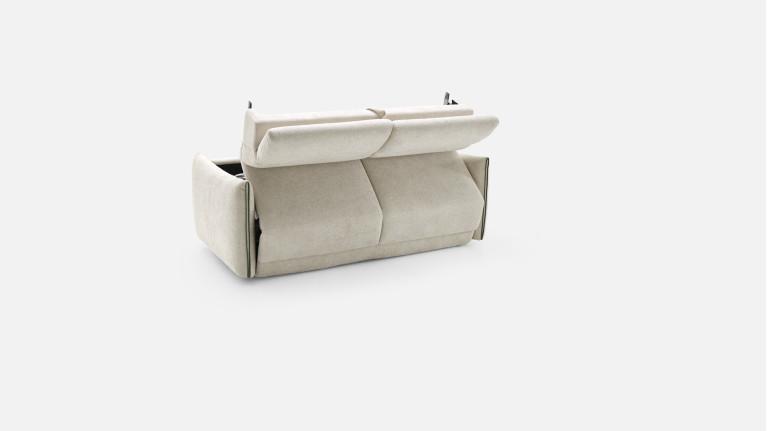 Canapé convertible FOX – Tissu, 4 tailles, matelas 18 cm