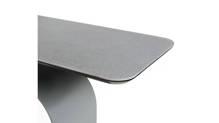 Console QUADRA structure métal et plateau céramique graphite