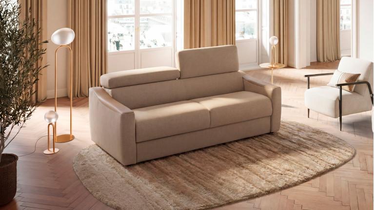Canapé convertible STRIKE – Tissu, 4 tailles, confort quotidien