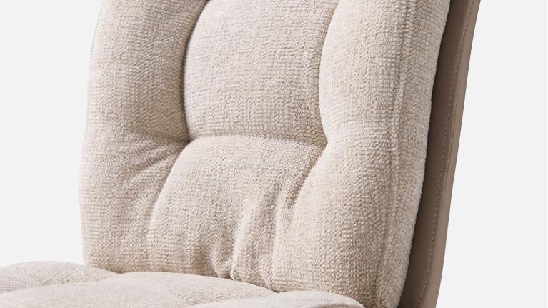 Chaise MOLTON pivotante en tissu bouclé – Confort & Design