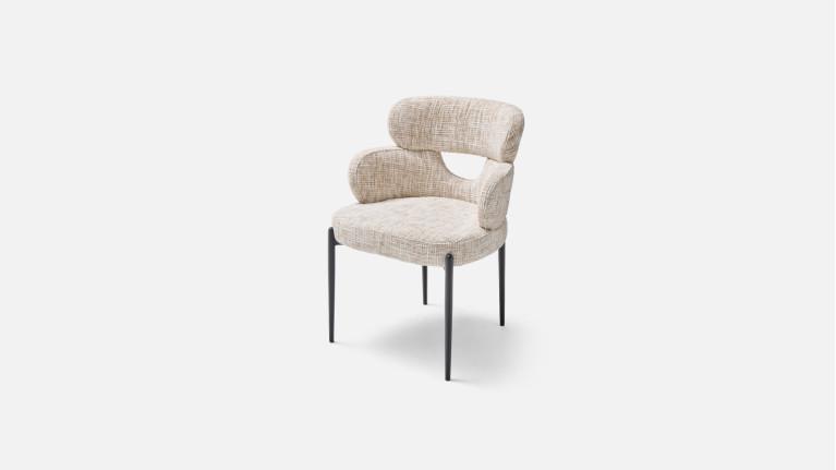 Fauteuil de table TOPAZE – Dossier ajouré, confort supérieur