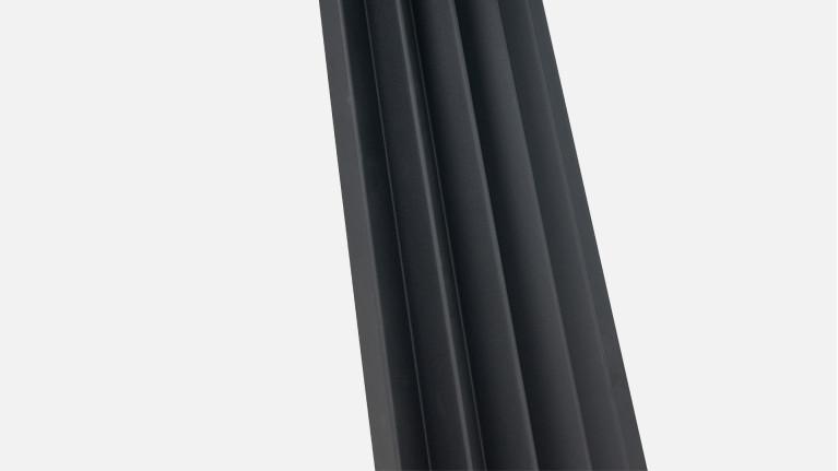 Console EVENTAIL plateau céramique et piètement fer laqué noir