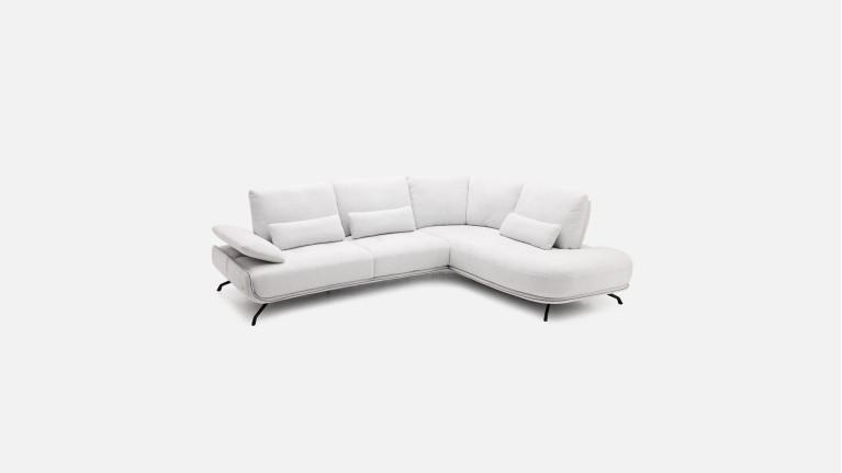 Canapé d'angle méridienne PACHA – Accoudoir réglable, +150 tissus