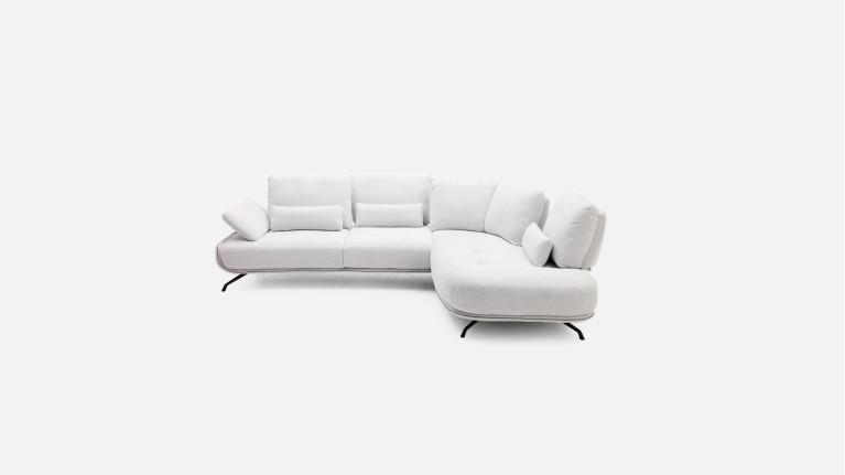 Canapé d'angle méridienne PACHA – Accoudoir réglable, +150 tissus