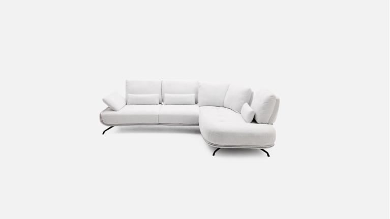 Canapé d'angle méridienne PACHA – Accoudoir réglable, +150 tissus