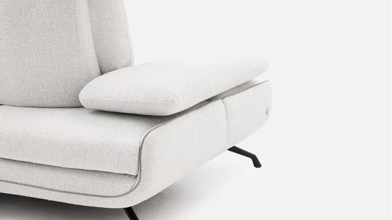Canapé d'angle méridienne PACHA – Accoudoir réglable, +150 tissus