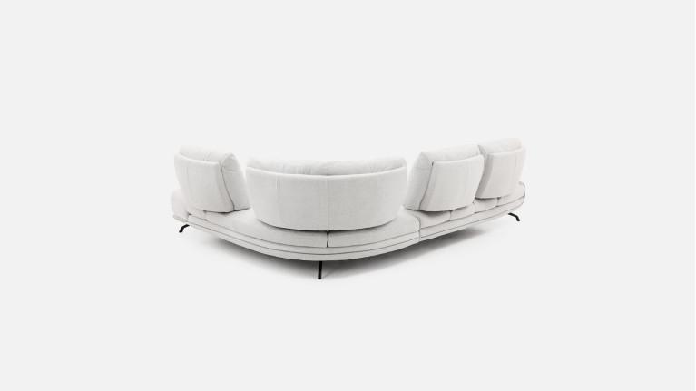 Canapé d'angle méridienne PACHA – Accoudoir réglable, +150 tissus