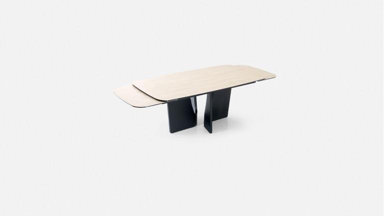 Table de repas extensible LYRA – Plateau céramique & Piétement Fer