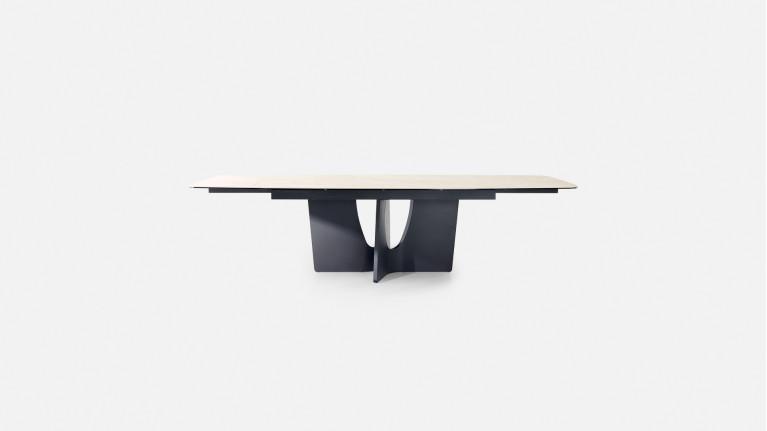 Table de repas extensible LYRA – Plateau céramique & Piétement Fer