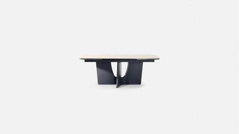 Table de repas extensible LYRA – Plateau céramique & Piétement Fer