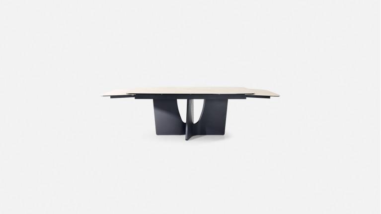 Table de repas extensible LYRA – Plateau céramique & Piétement Fer