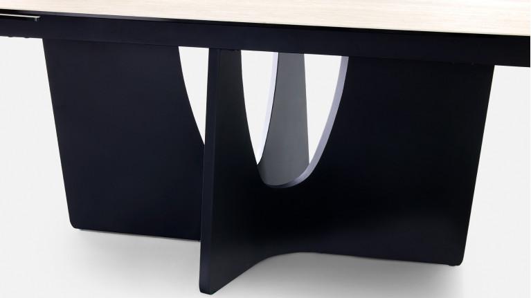Table de repas extensible LYRA – Plateau céramique & Piétement Fer