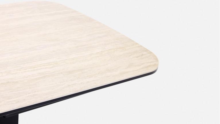 Table de repas extensible LYRA – Plateau céramique & Piétement Fer
