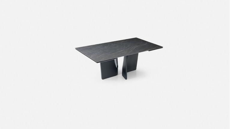 Table de repas extensible LYRA – Plateau céramique & Piétement Fer