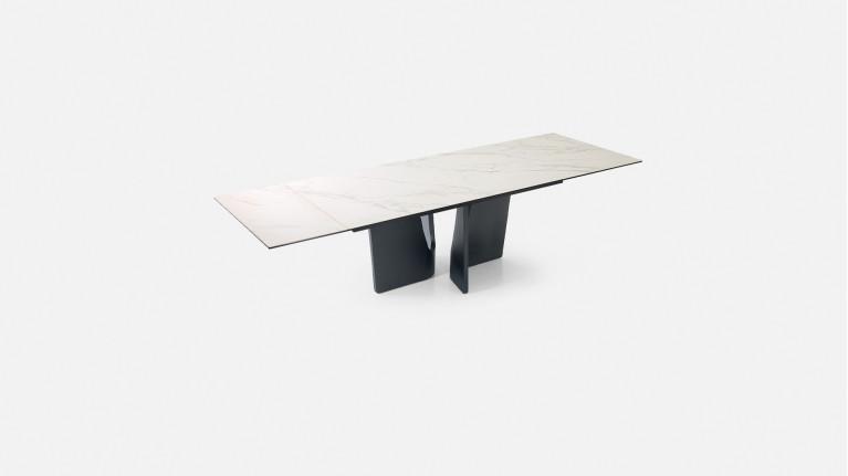 Table de repas extensible LYRA – Plateau céramique & Piétement Fer