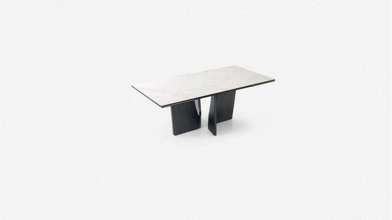 Table de repas extensible LYRA – Plateau céramique & Piétement Fer