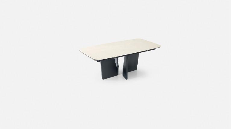 Table de repas extensible LYRA – Plateau céramique & Piétement Fer