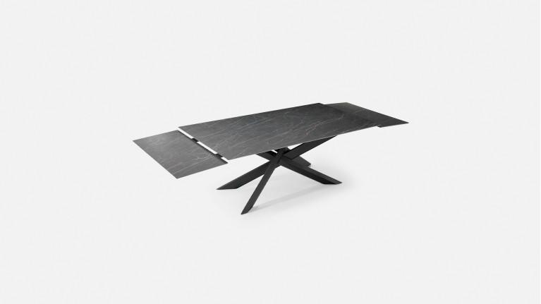 Table de repas extensible MIA Plateau céramique & Piétement Étoile Fer