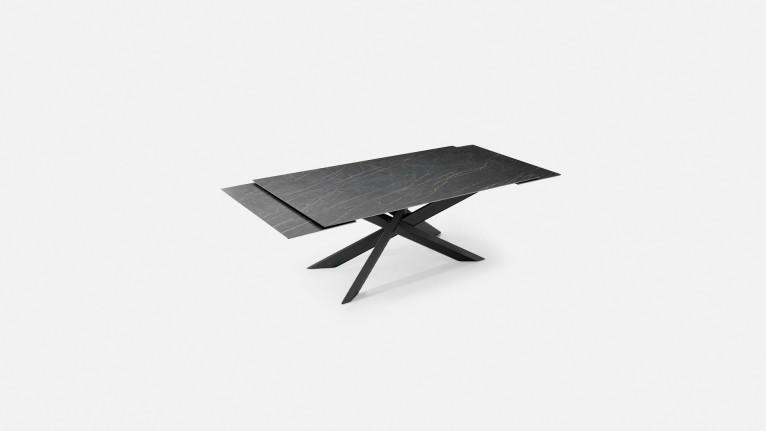 Table de repas extensible MIA Plateau céramique & Piétement Étoile Fer