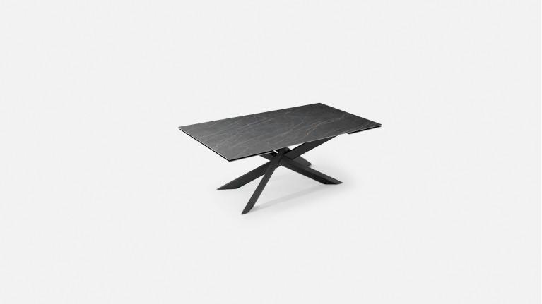 Table de repas extensible MIA Plateau céramique & Piétement Étoile Fer