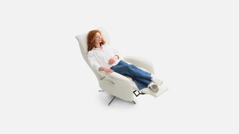 Fauteuil relax électrique New Eden en cuir